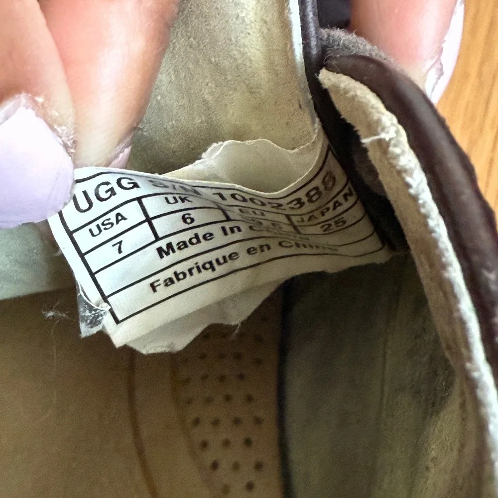 UGG Mens‎ Chukka Boots Brown Leather Casual Ankle Lace Up Shoes Size 7